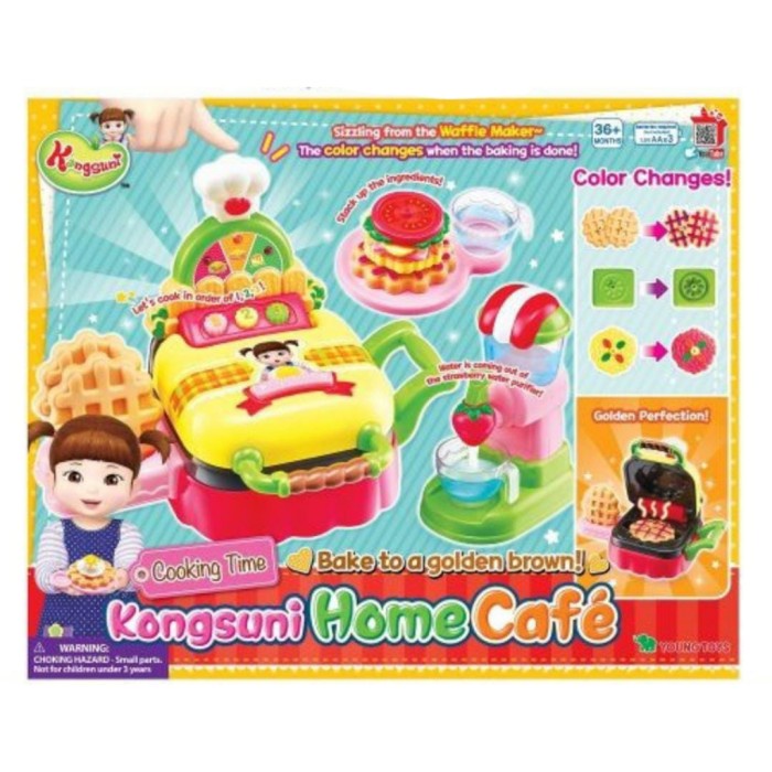 Kongsuni Home Waffel Cafe - Mainan Memasak Anak Color Change Korea