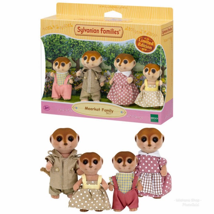 Mainan Koleksi Sylvanian Families Meerkat Family Kucing Tanah LIMITED