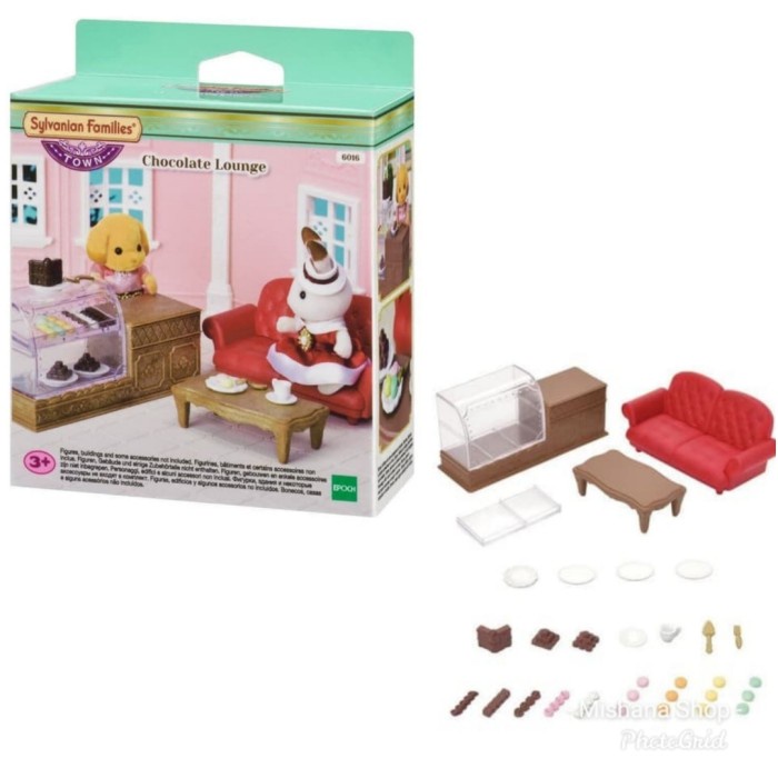 Sylvanian Family Chocolate Lounge Toko Kue Coklat Set
