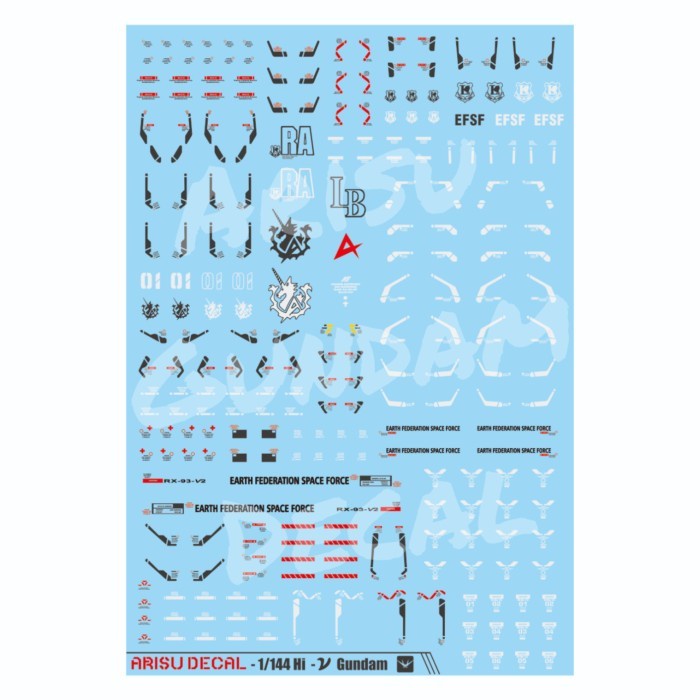 Flashshow Water Slide Decal Hi-v Hi Nu Gundam Hi v HG RG 1/144 Arisu Decal