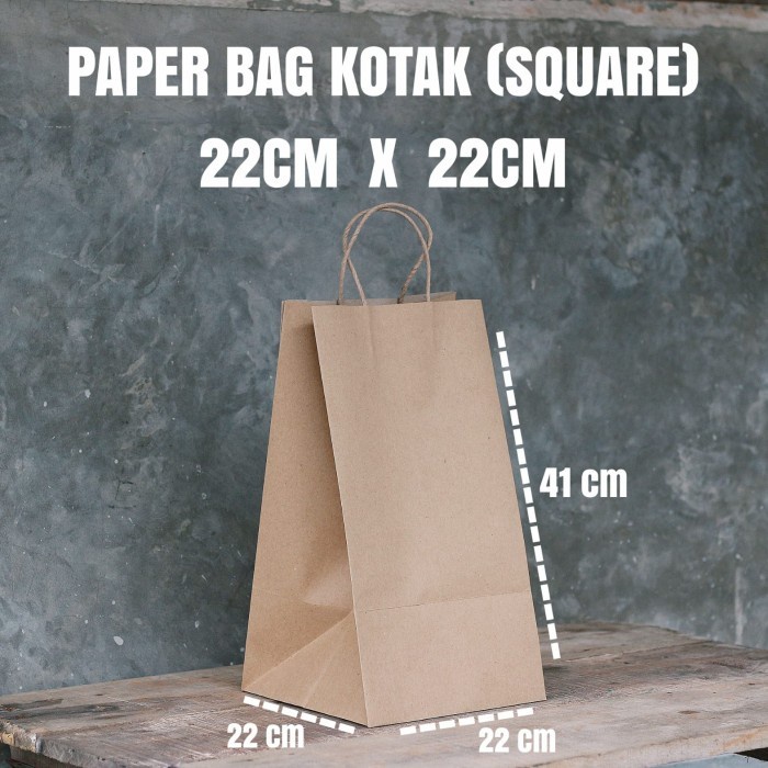 

Flashshow PAPER BAG SQUARE COKLAT MEDIUM POLOS