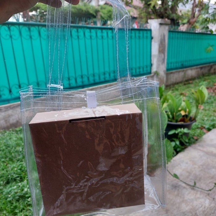 

Flashshow Tas Mika Transparan Bening ABC Hampers Murah 20x10x20 Tote Bag Kecil