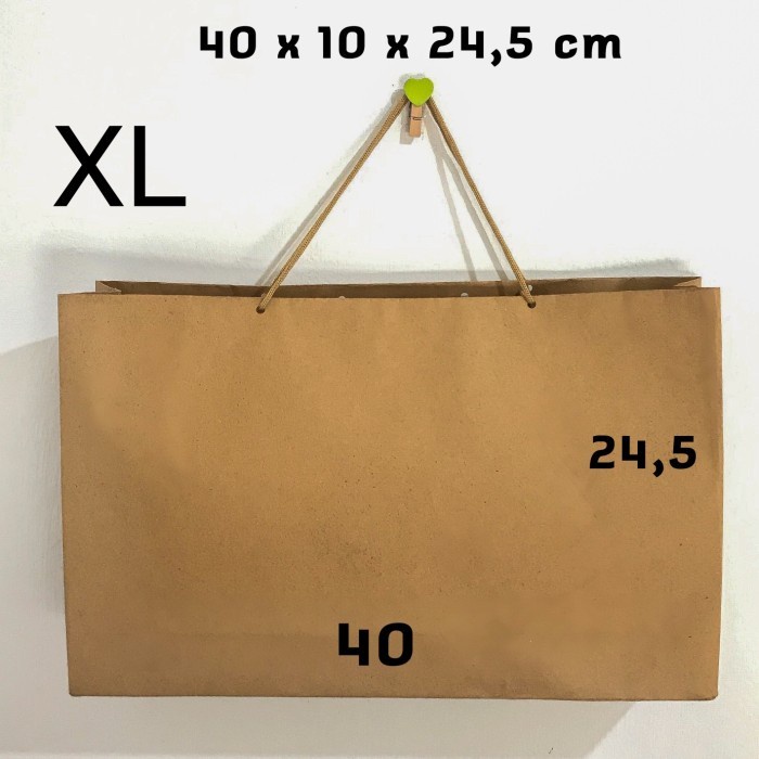 

Flashshow Paper bag polos murah bahan tebal / paper bag custom ukuran / paperbag