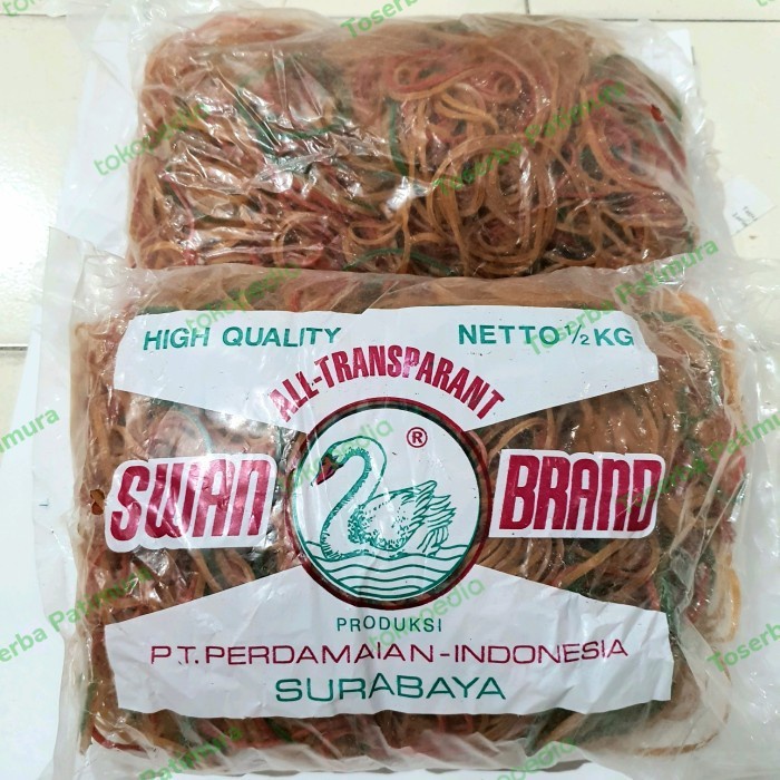 

Flashshow Karet Gelang Pentil Cap Swan 500 gram 1/2kg Asli