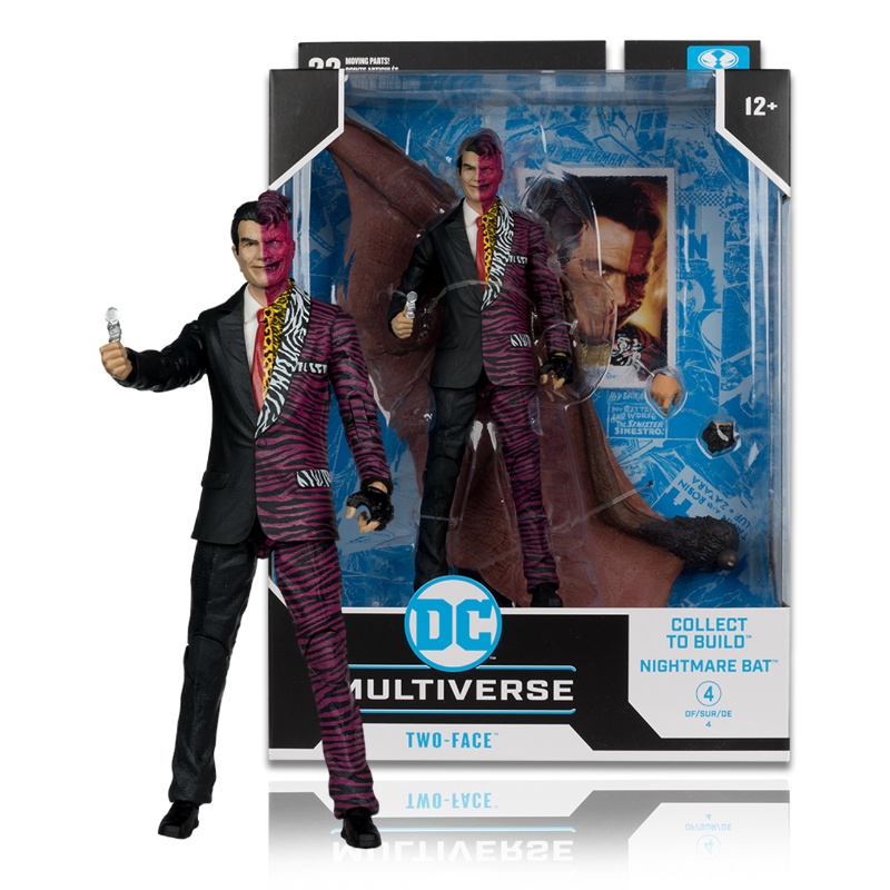 TAOCO Mcfarlane Batman Forever Two-Face Original Anime Figure Action Figure Toys for Kids Gift Colle