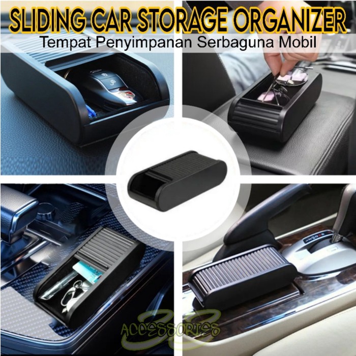 BISA E-KATALOG Tempat Penyimpanan Serbaguna Koin Kartu Slide Car Storage Pocket Organizer Mobil