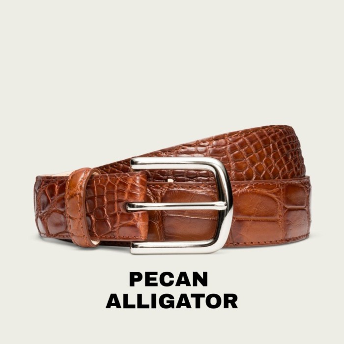 Tecovas Leather Alligator Belt (Made in Mexico) - Ikat Pinggang Kulit