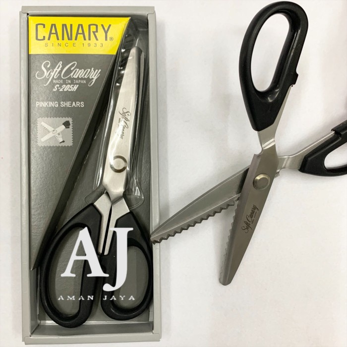 

Gunting Kain Soft Canary 8 Inch Gerigi Zig Zag / Pinking Shears Jepang