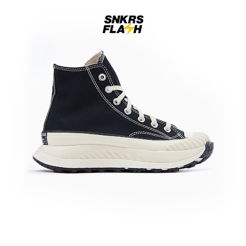 CONVERSE Chuck 70 At Cx Hi Black Egret Sepatu Sneakers Pria - A03277C - Size 35.5