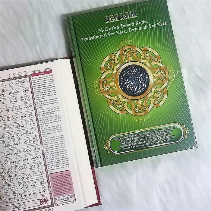 AL QURAN AL WASIM TERJEMAH PERKATA LATIN INDONESIA + TAJWID KODE ANGKA KODE 1249