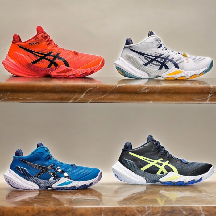 sepatu biru gold volly sepatu volly original premium