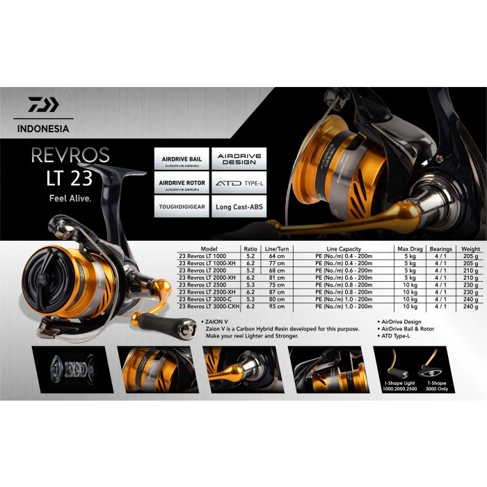 REEL DAIWA 23 REVROS NON POWER HANDLE
