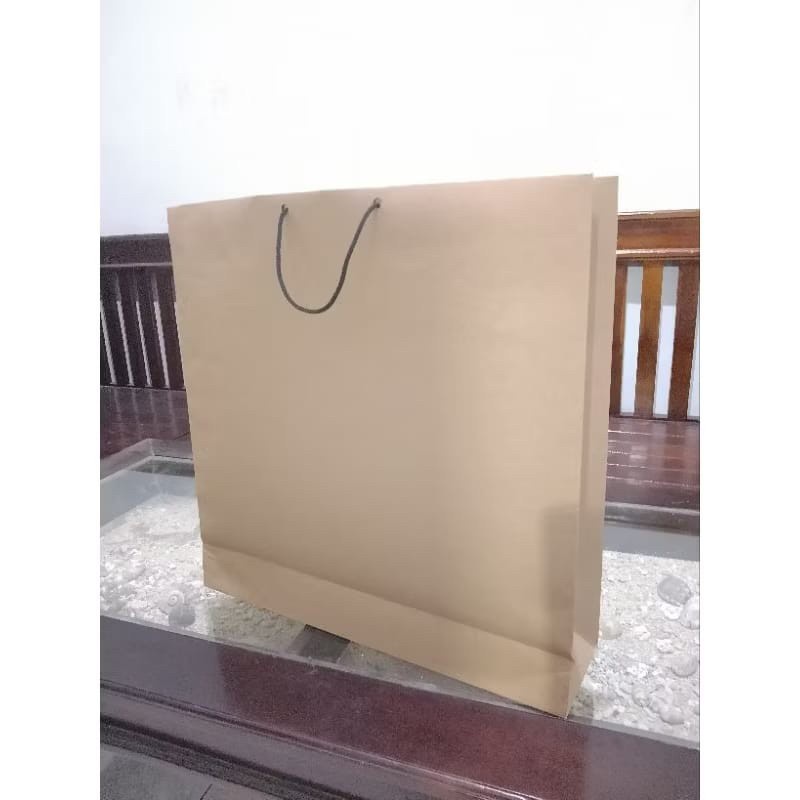 

40x12x40 Paperbag Craft Coklat | Tas Kertas Jumbo | Tas Florist | Tas Bunga | Tas Bucket Paket Isi 12 Pcs