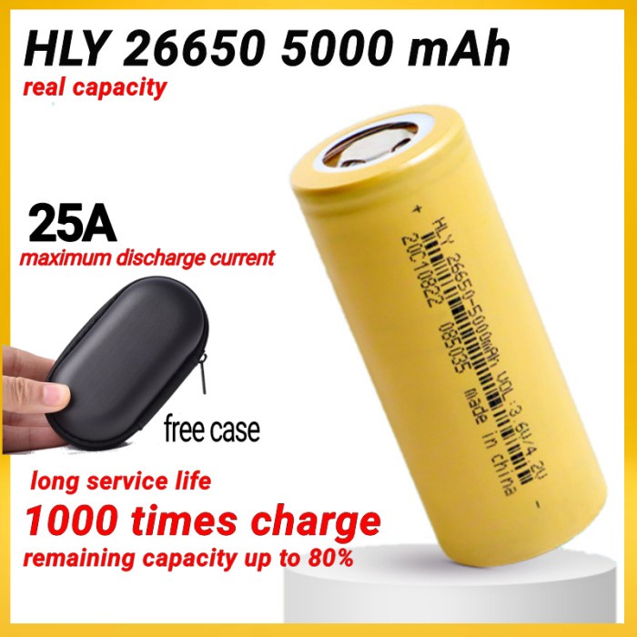 BATERAI HLY 26650 5000 MAH KODE 832