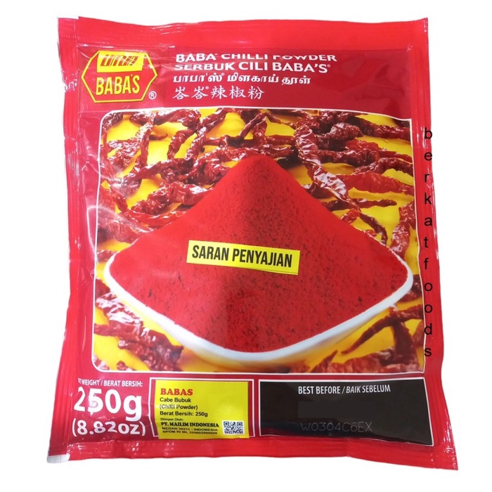 

Bubuk Cabai Babas Cabe / Chilli Powder Malay Chili Chillies 250 gr