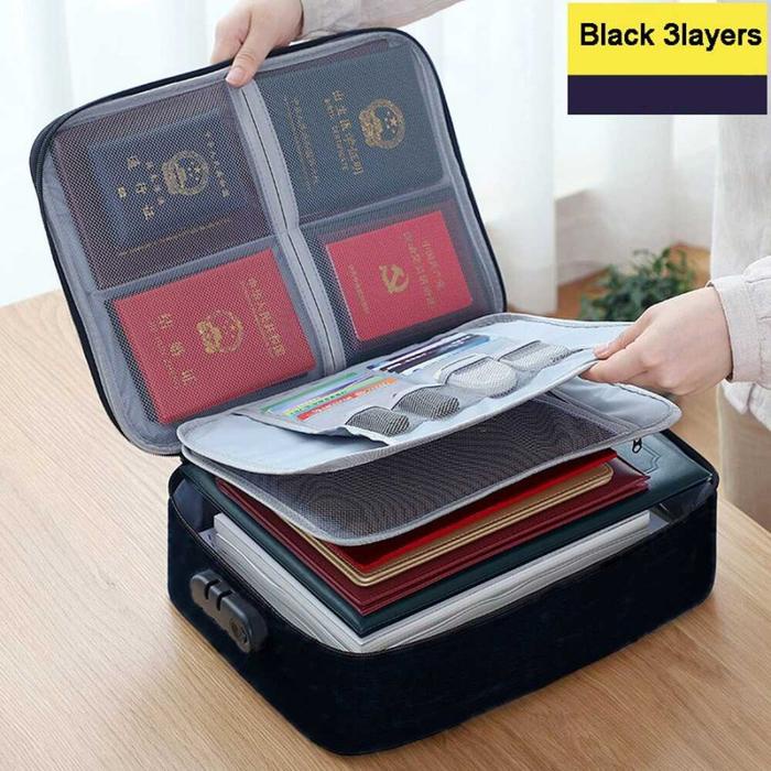 

Tas Travel Organizer Three Layer Password Lock 3 Lapis Kunci Kode
