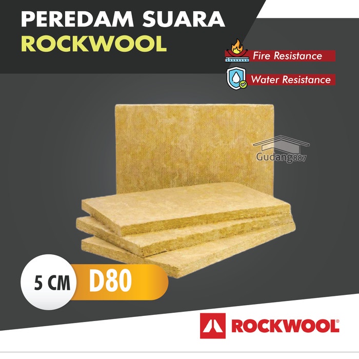 Rockwool D80 5cm / Peredam Ruangan / Busa Peredam Suara / Rokwol