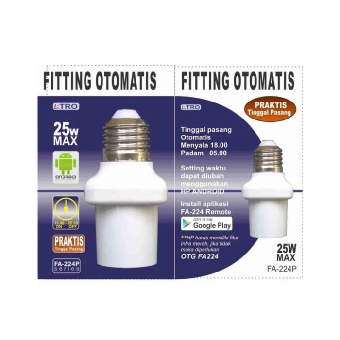 Sale Fitting Fiting Timer Lampu Otomatis Sensor Remot Bisa Diatur