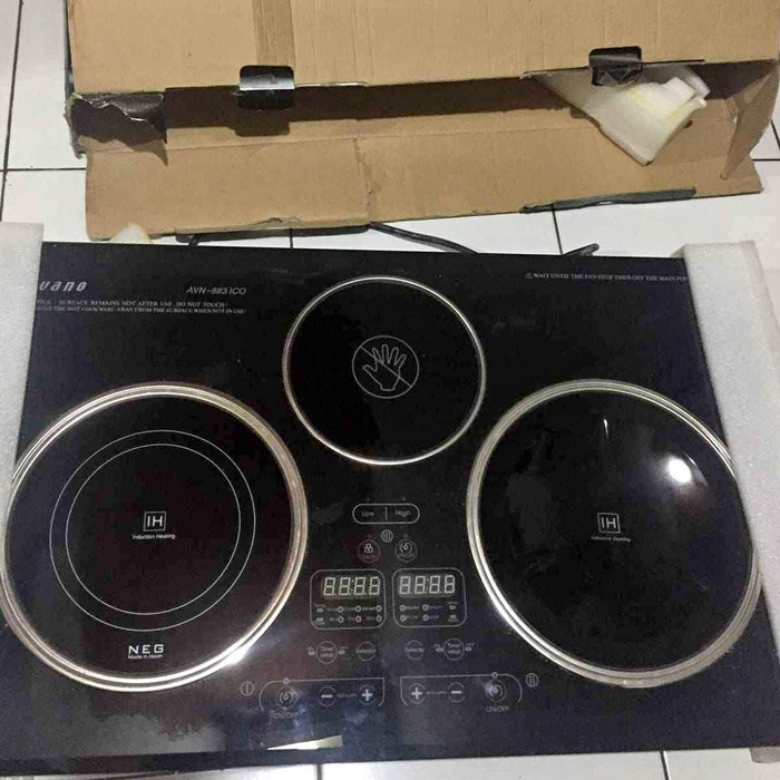 KOMPOR LISTRIK / INDUKSI TANAM 3 TUNGKU ALVANO