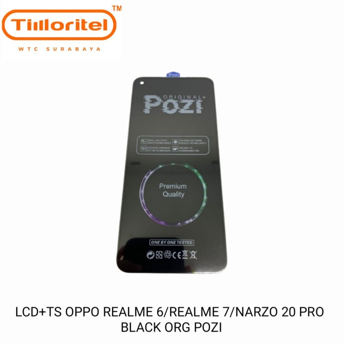 LCD+TS OPPO REALME 6/REALME 7/NARZO 20 PRO BLACK ORG POZI