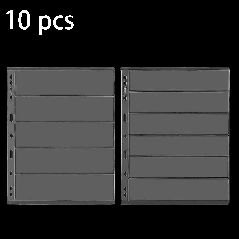 

10Pcs for Collection Organisation Coins Banknotes Album Pages Favourites Loose Leaf Sets Currency