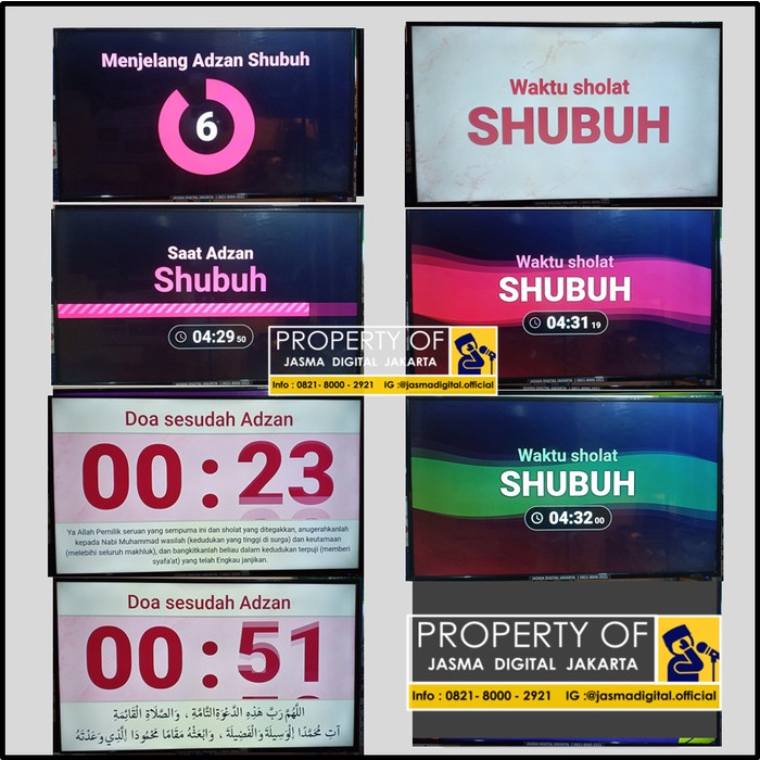 Angel Jasma Versi Spesial Edition Jam Jadwal Waktu Sholat Masjid Tv Led