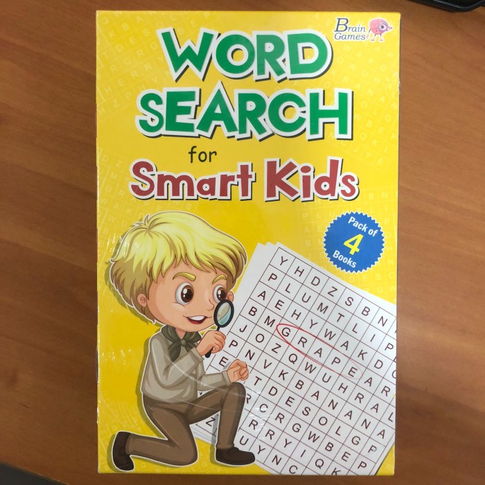 

Brain Games: Word search for smart kids One set (4 books)