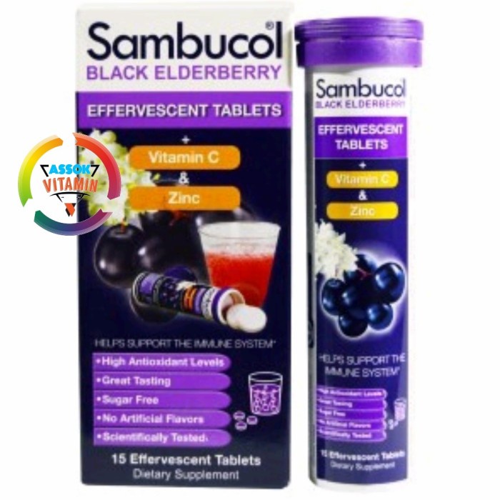 

Sambucol, Black Elderberry, Effervescent Tablets, 15 Effervescent Tab