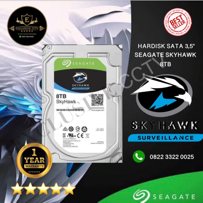 HARDISK 8TB SEAGATE SKYHAWK 3,5" SATA HDD 8TB INTERNAL