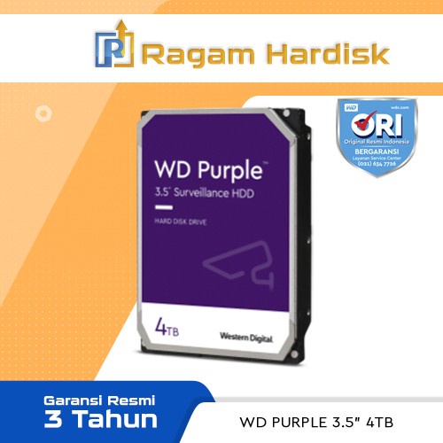 Hardisk Internal WD 4TB Purple/WDC PURPLE 4TB/4TB PURPLE