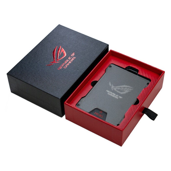 

ASUS ROG Name Tag Aluminium Frame ID Card Holder Authentic Case With Lanyard Kode 894