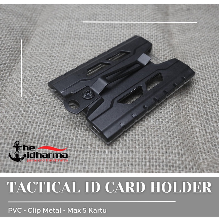 

ID Card Holder Tactical 4 Kartu Clip Metal Kode 1240