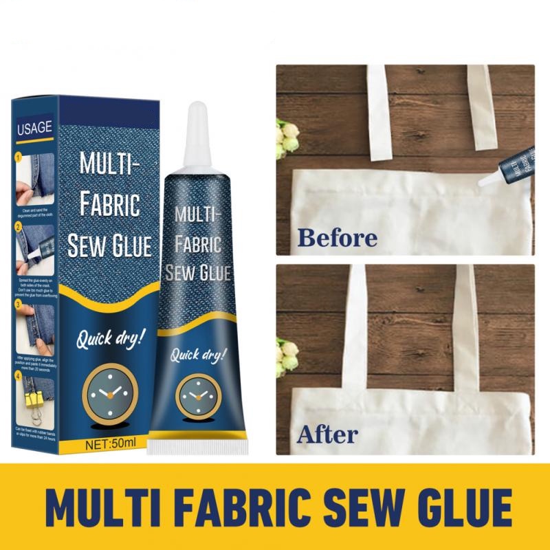 

Jue-Fish Cairan Liquid Lem Perekat Kain Kulit Sew Glue 50ml - N256