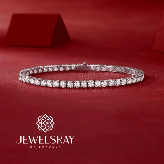 Gelang Aurel Libertee Tennis Moissanite Bracelet Single Lock Jewelsray