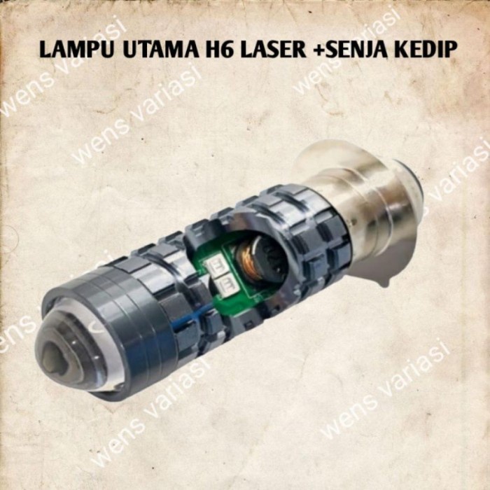 Lampu Depan H6 Laser+ Senja Kedip/Lampu Utama H6 Laser New