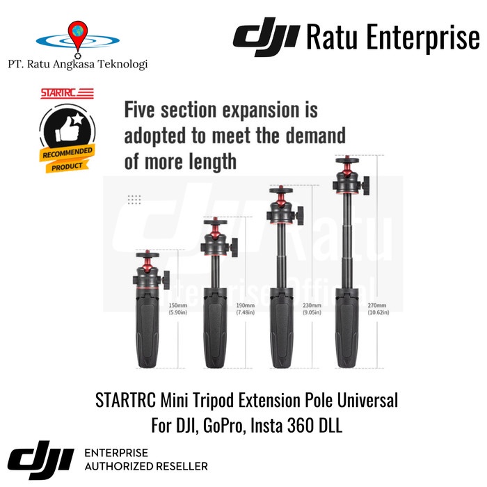 terbaru  mini tripod extension pole universal dji osmo pocket 3 dji osmo action 5 pro dji osmo