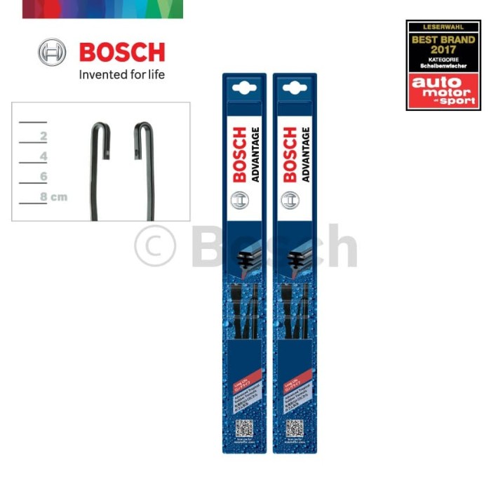 Wiper Mobil Toyota New Avanza (2013-on) Sepasang Bosch Advantage
