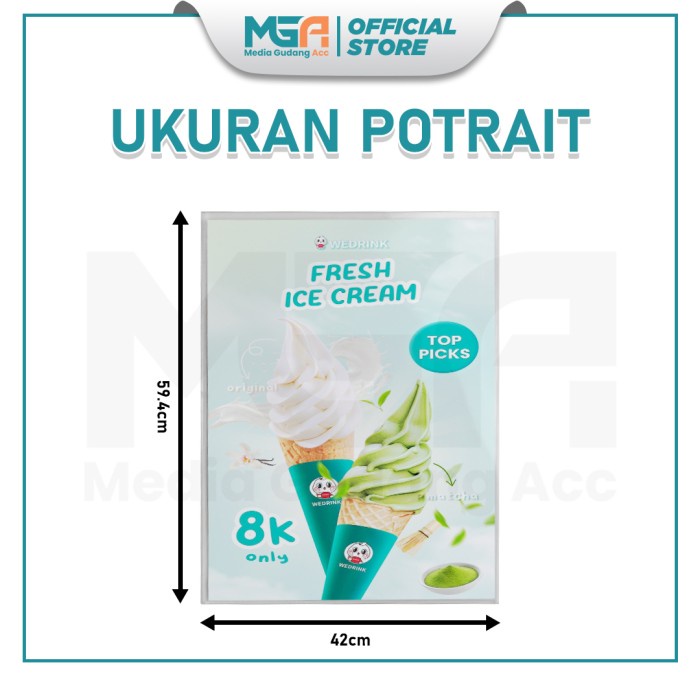 

TEMPAT BROSUR TEMPEL / AKRILIK DINDING / SIGN HOLDER ACRYLIC A2 Kode 110