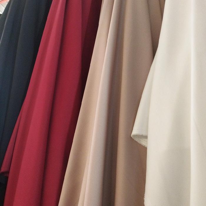 PRODUK TERBATAS Bahan-Kain Polos Shakila Premium Bahan Tekstur Diagonal