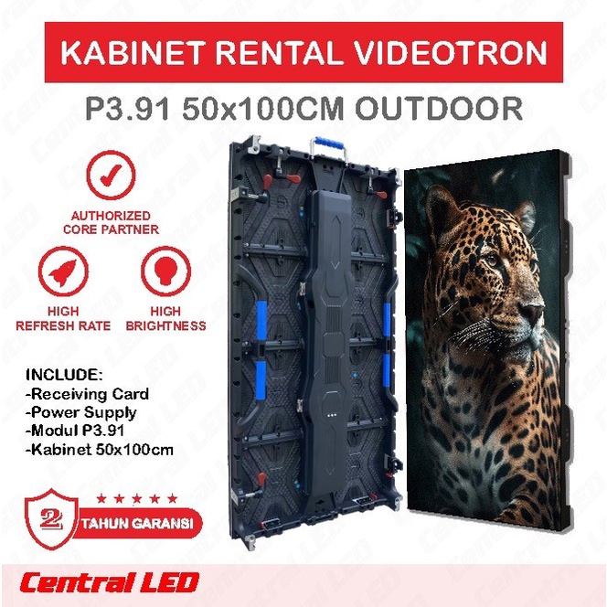 

PAKET RENTAL LED VIDEOTRON P3.91 OUTDOOR CABINET/KABINET 50x100cm Kode 261