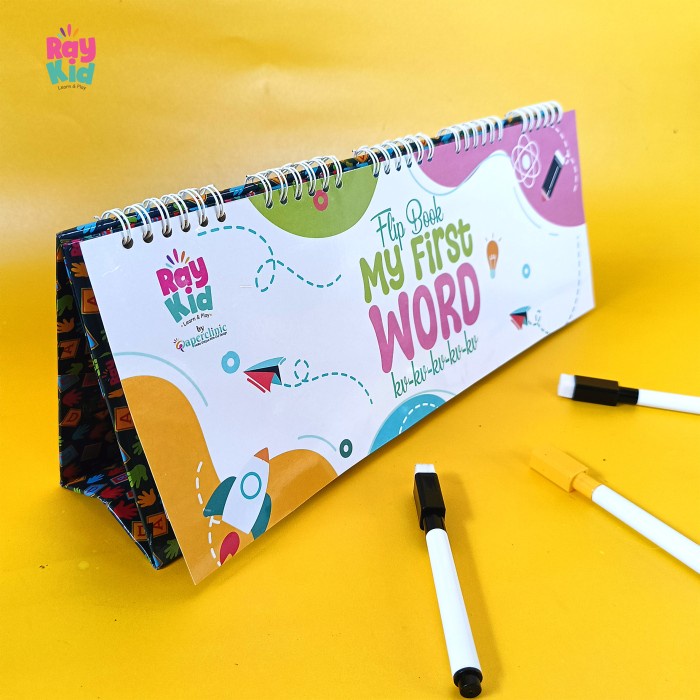 Flip Book Belajar Membaca Suku Kata Alphabet Flashcard Huruf Besar Kecil Kartu Edukasi Mainan