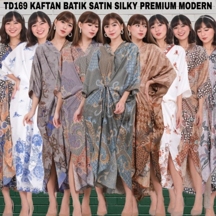 Long Kaftan Batik Party Modern Dress Pesta 169