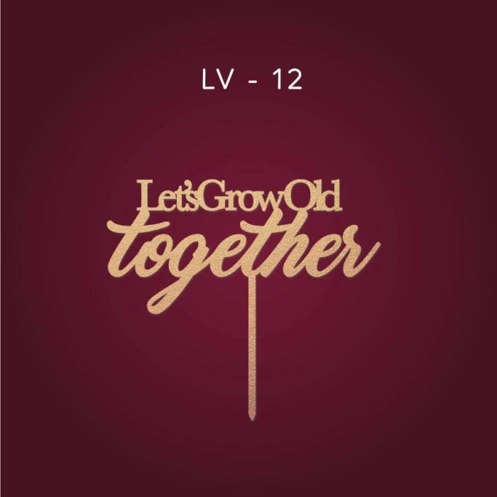 LV 12 / CAKE TOPPER / TOPPER / HIASAN KUE / ANNIVERSARY TOPPER MURAH