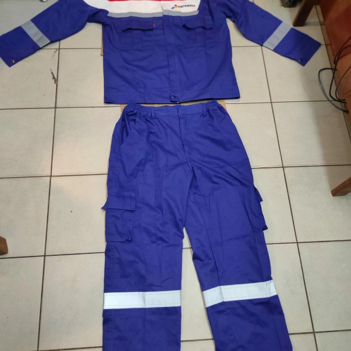 Wearpack Pertamina setelan baju & celana BR shield