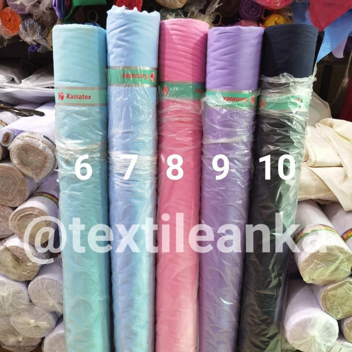 Kain TC Kamatex Warna Tetoron Cotton Bahan Seragam Bahan Kerudung
