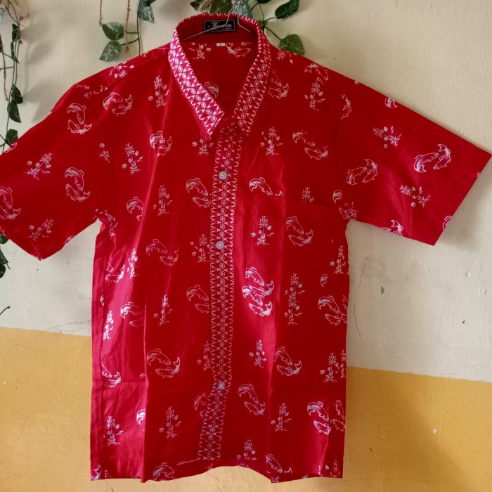 Baju Batik SD Negeri Kota Bekasi lengan pendek size M L XL
