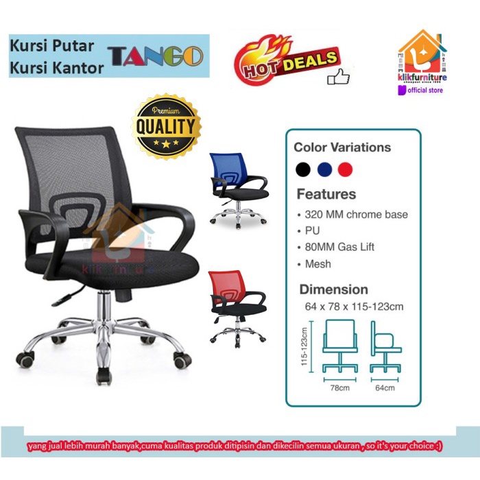 

mo Kursi Pu Kursi Kantor Jaring Net TANGO