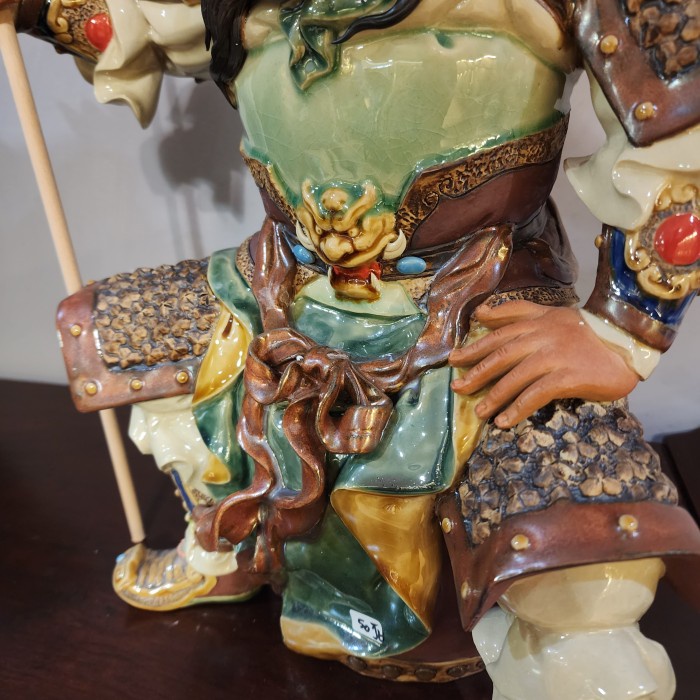 R Kwan Kong Duduk Preum Handmade Patung Kwan Te Kong 18In