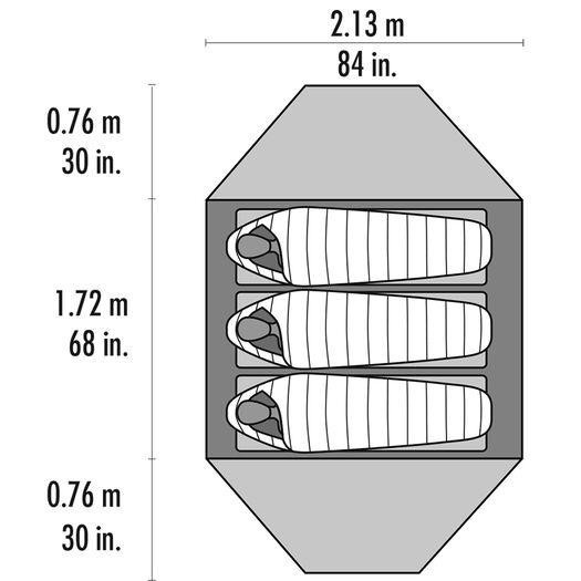 MSR ELIXIR 3 BACKPACKING TENT - TENDA CAM