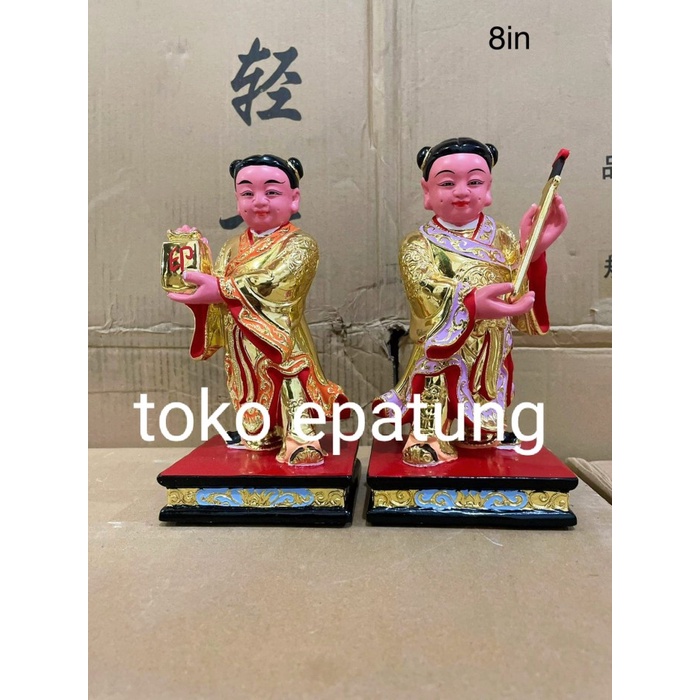 Svetlana Patung Dewa Kim Tong Dan Im Tong Yu Tao Su Tao Pengawal Dewa 8 " Kayu